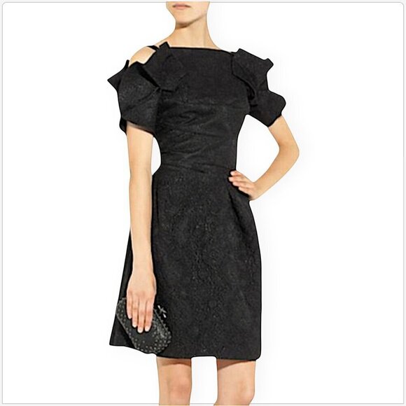 Roland Mouret Dresses & Skirts - Roland Mouret Diana Dress Black Shimmer Brocade Evening Cocktail $3565 New NWT 6